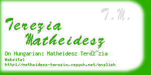 terezia matheidesz business card